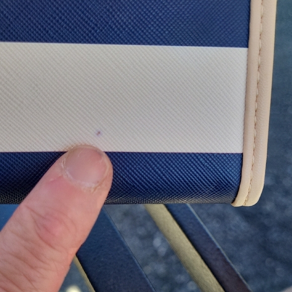 Spartina 449 Navy and Tan Striped Wallet - Picture 3 of 16